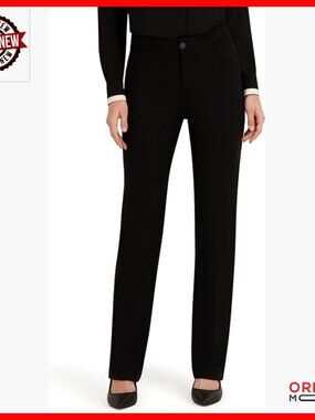 Flare Leg Compression Pants for Work, Ponte Fabric, Professional Fit